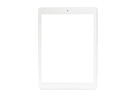 computador tablet branco sobre fundo branco foto