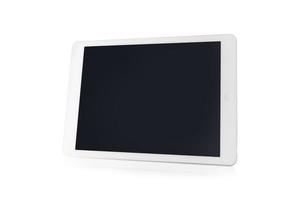 computador tablet branco sobre fundo branco foto