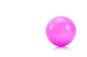 bola de estresse rosa sobre fundo branco foto