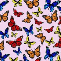 padrão perfeito com borboletas coloridas foto