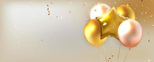 abstrato férias com balões. pode ser usado para propaganda, promoção e cartão de aniversário ou convite. ilustração