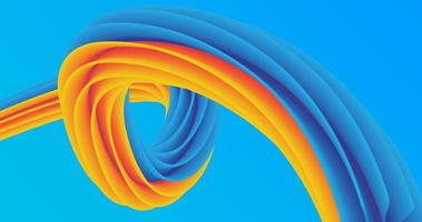 fundo abstrato usando um padrão de onda 3d que se assemelha a um laço de corda, amarelo-azul foto