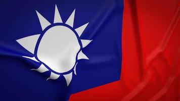 a bandeira de taiwan para renderização 3d de conceito de negócios ou documento foto