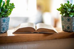 livro aberto com plantas foto