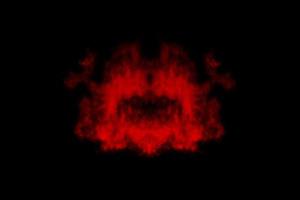 fumaça texturizada, vermelho abstrato, isolado no fundo preto foto