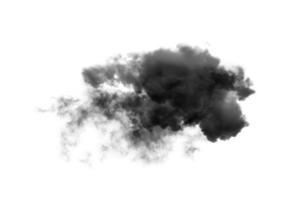 nuvem isolada no fundo branco, fumaça texturizada, nuvens de pincel, preto abstrato foto