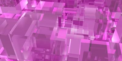 decoração de cubo de cristais rosa abstratos de forma futurista com uma imagem renderizada em 3d foto