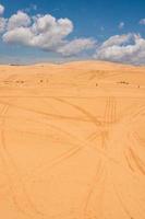 dunas de areia amarela em mui ne é um destino turístico popular do vietnã foto