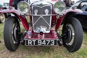 shoreham-by-sea, west sussex, reino unido, 2014 carro esportivo antigo riley no show aéreo de shoreham em 30 de agosto de 2014 foto