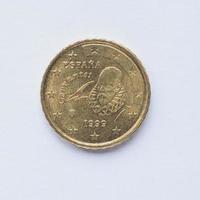 moeda espanhola de 10 cêntimos foto