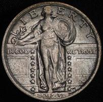 estados unidos prata moeda de um dólar foto
