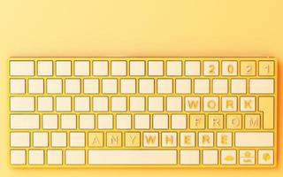 teclado de computador com texto de venda em renderização 3d de fundo foto