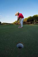 vista de instruções de golfe foto