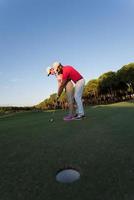 vista de instruções de golfe foto