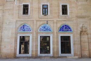 janelas da mesquita selimiye, edirne, turquia foto