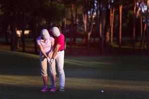 vista de instruções de golfe foto