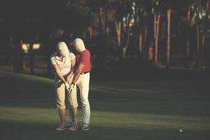 vista de instruções de golfe foto