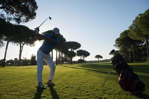 visão do jogador de golfe foto