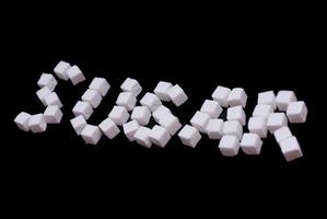 açúcar em cubos de açúcar foto