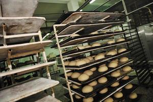 produção da fábrica de pão foto