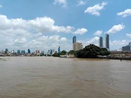 olá verão chaophaya rio siam paisagem ribeirinha ao ar livre imagem de fundo foto