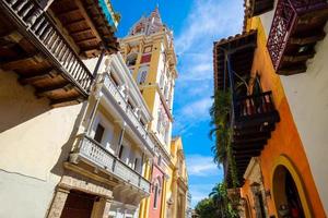 colúmbia, local da unesco, cidade murada colorida de cartagena cuidad amurrallada no centro histórico da cidade foto