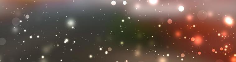 conceito de decoração de férias de luz panorâmica. bela luz brilhante abstrata bokeh e glitter para fundo de natal foto