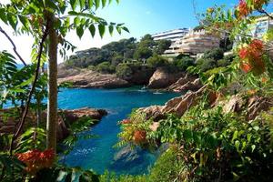 vista da costa brava catalã, sant feliu de guixols, espanha foto