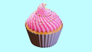 cupcake rosa 3D foto