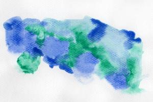 mão colorida abstrata azul e verde desenhar fundo de cor de água foto