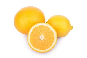laranja e limão frescos foto