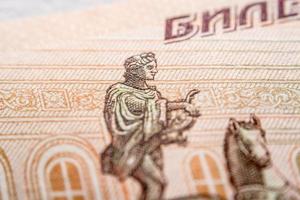 conta do rublo russo, macro fotografia foto