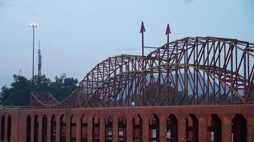 Haridwar uttrakhand ram bridge imagem da índia tiro ao ar livre hd. foto