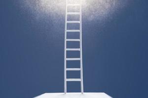 caminho para o conceito de sucesso. escadas até a luz. foto