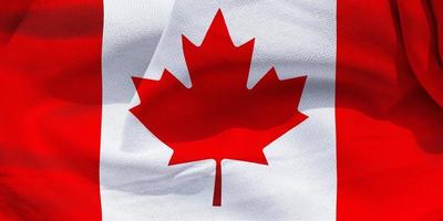 bandeira do canadá - bandeira de tecido acenando realista foto