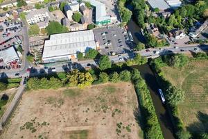 vista aérea do campo de críquete no parque público local de hemel hempstead inglaterra grã-bretanha foto