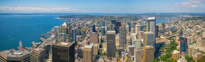 vista do horizonte do centro de seattle foto