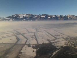 vista de neblina no vale do Reno foto