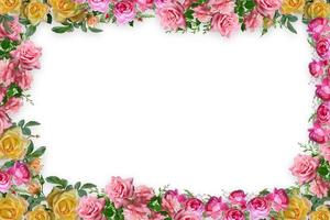 fundo de moldura de borda de flor, fundo de flor, fundo de moldura floral. foto