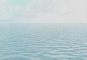 céu azul oceano bela natureza. renderização de ilustração 3D. foto