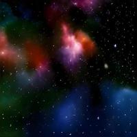 nebulosa colorida e aglomerado aberto de estrelas no universo. foto