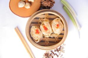 dimsum de frango com molho foto