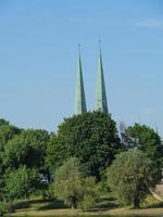 luebeck, alemanha, 2020 - a cidade de luebeck no mar báltico na alemanha foto