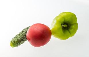 tomate, pimenta e pepino foto