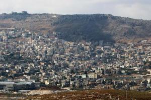 paisagem nas montanhas no norte de israel. foto