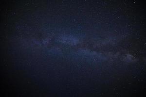Via Láctea e poeira espacial no universo, céu estrelado noturno com estrelas foto
