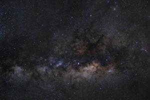 close-up da Via Láctea com estrelas e poeira espacial no universo foto
