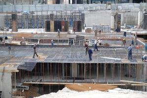 vista dos trabalhadores da construção foto