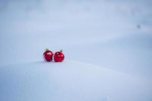 bola de natal na neve foto