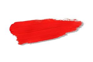pincel vermelho e sombra isolado em um fundo branco foto